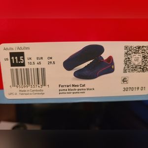 Men Ferrari black/red puma shoes